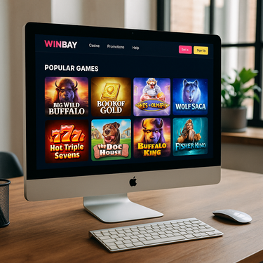 WinBay Casino Desktop Design - Clean Layout Interface